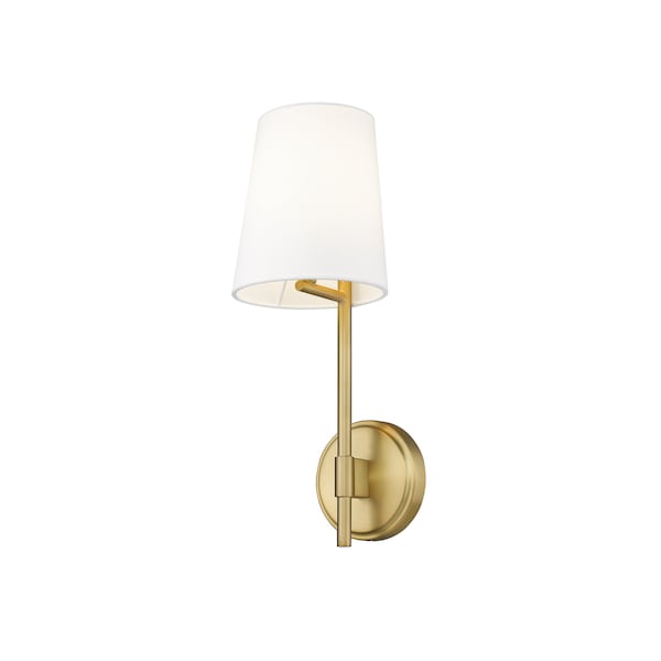 Z-Lite Winward 1 Light Wall Sconce, Olde Brass & White 816-1S-OBR - main